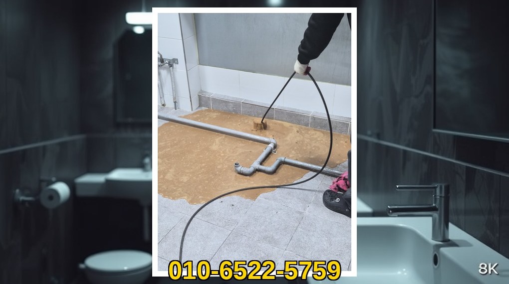 안성 금광면 배관막힘 전문업체 실제 작업 사진 1